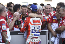 Third place Jorge Lorenzo, Ducati Team, Gigi Dall'Igna, Ducati Team General Manager