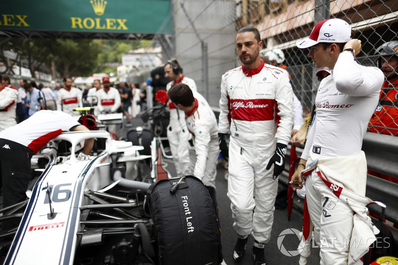 Charles Leclerc, Sauber, in griglia