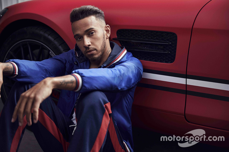 Lewis Hamilton, Tommy Hilfiger moda fotoğraf çekimi