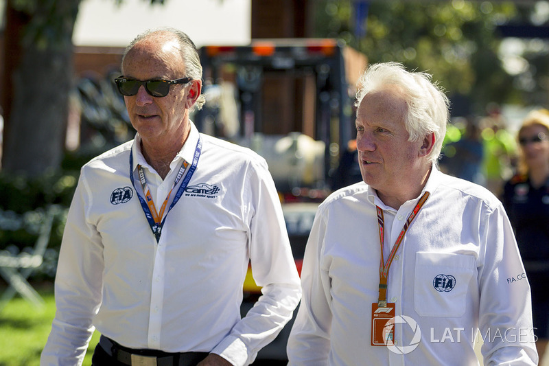Charlie Whiting, FIA Delegate walks the track