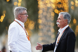 Ross Brawn, Motorsporları Direktörü, FOM, ve Chase Carey, CEO, Formula One