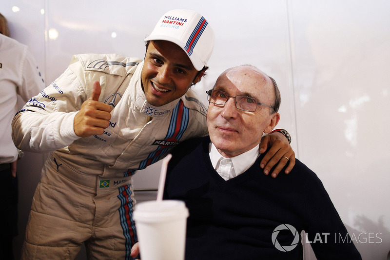 Felipe Massa, Williams F1, celebrates pole with Sir Frank Williams, Team Principal Williams F1