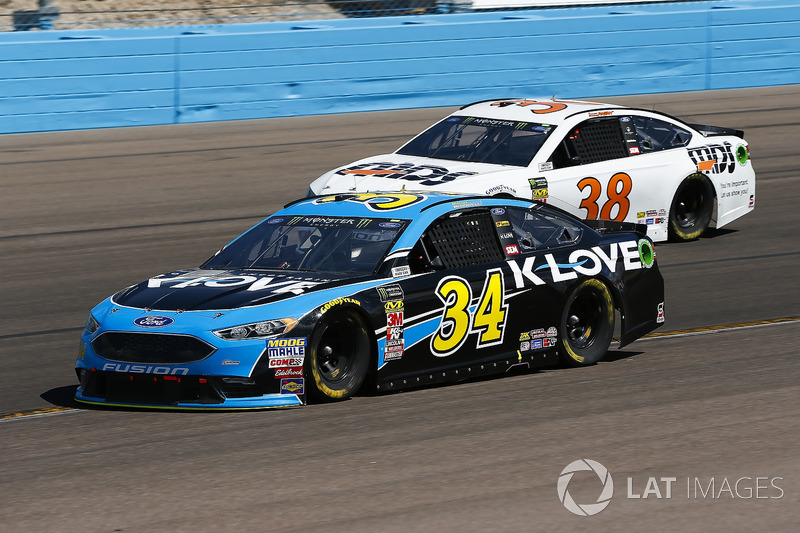 Michael McDowell, Front Row Motorsports, Ford Fusion K-LOVE RADIO and David Ragan, Front Row Motorsports, Ford Fusion MDS Transport