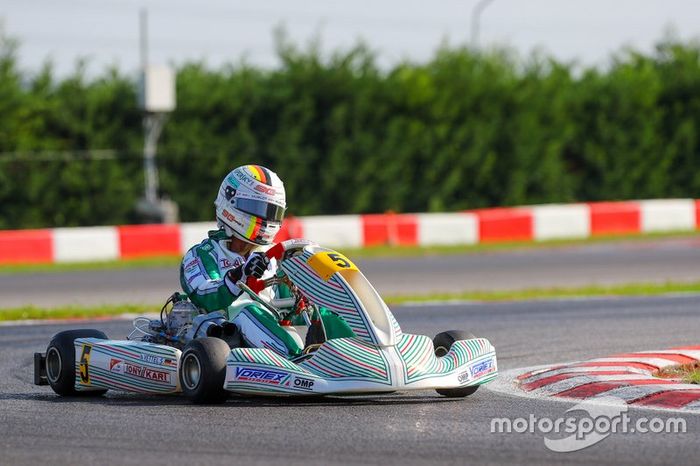 Sebastian Vettel a South Gard su un Tony kart