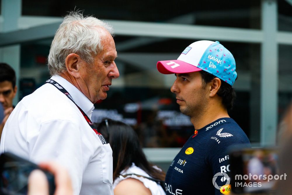 Helmut Marko, Consultor, Red Bull Racing y Sergio Pérez, Red Bull Racing 