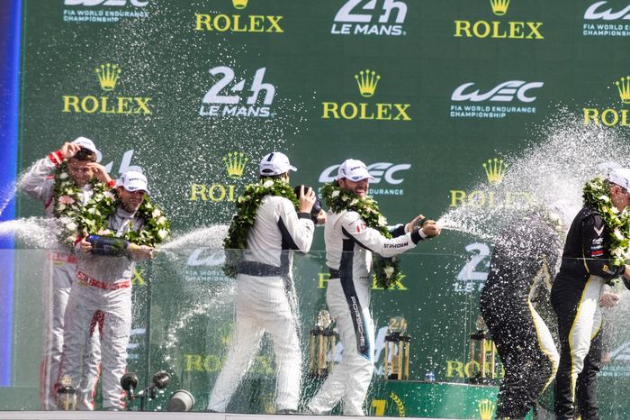  Podium LMGT3: Race winner #92 Manthey 1st Phorm Porsche 911 GT3 R LMGT3: Ryan Hardwick, Riccardo Pera, Richard Lietz