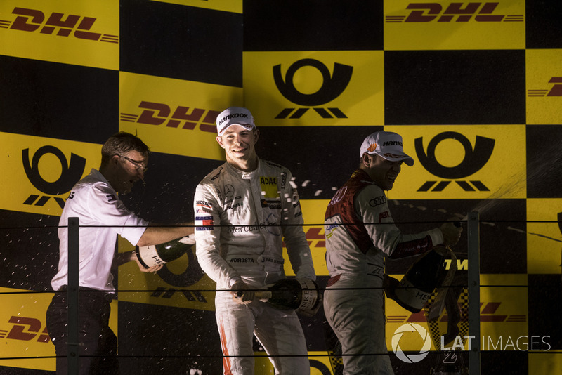 Podio: Paul Di Resta, Mercedes-AMG Team HWA, Mercedes-AMG C63 DTM y Robin Frijns, Audi Sport Team Abt Sportsline, Audi RS5 DTM