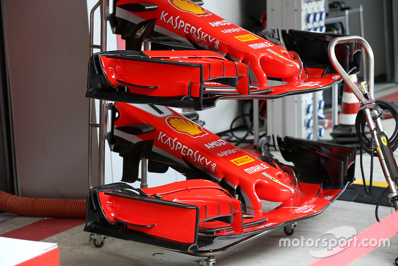 Ferrari SF71H front wing comparsion