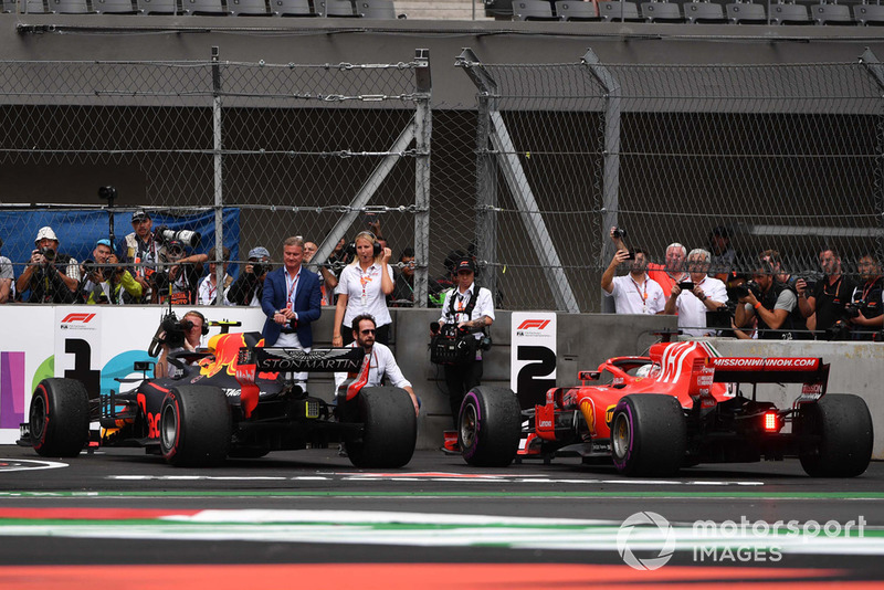 Макс Ферстаппен, Red Bull Racing RB14, Себастьян Феттель, Ferrari SF71H
