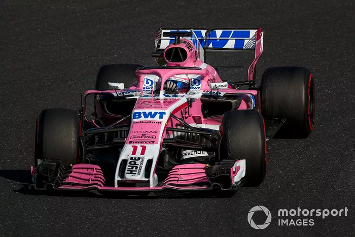 Sergio Perez, Racing Point Force India VJM11 in 2018
