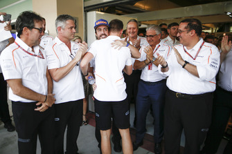 Fernando Alonso, McLaren and Stoffel Vandoorne, McLaren at McLaren's farewell presentation
