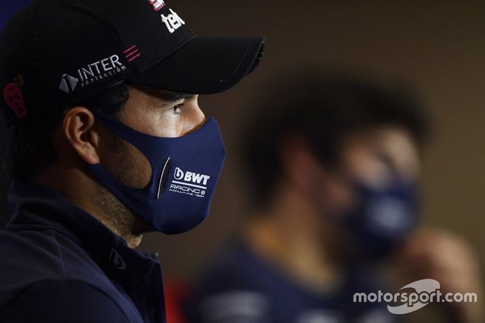 Sergio Pérez, Racing Point, en la conferencia de prensa