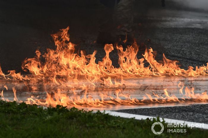 Incendio de las motos de Dani Pedrosa y Lorenzo Savadori