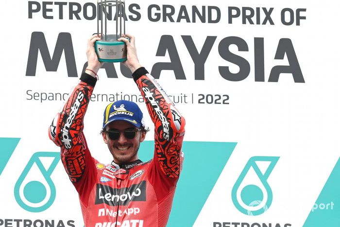 Podio: ganador Francesco Bagnaia, Ducati Team