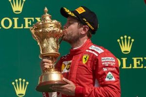 Sebastian Vettel, Ferrari celebrates his victory