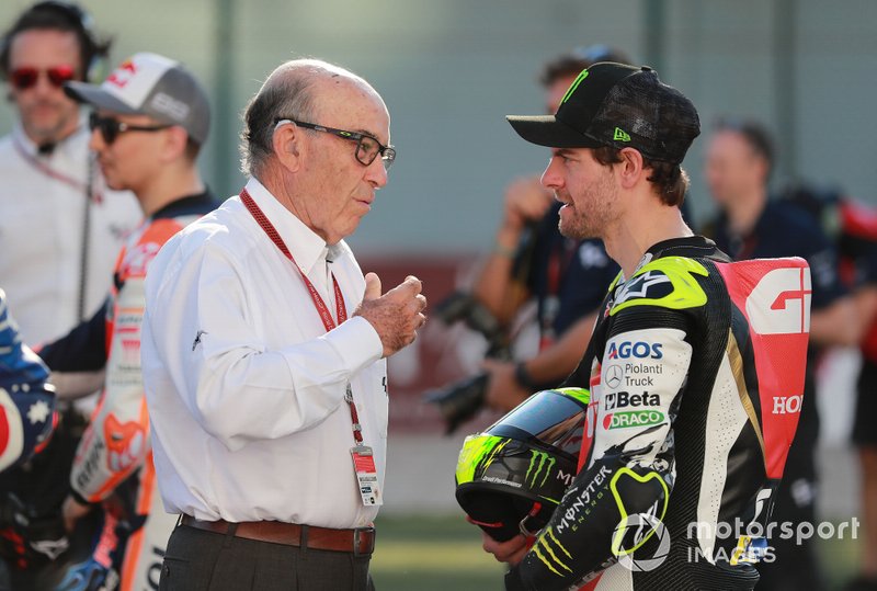 Carmelo Ezpeleta, CEO Dorna Sports, Cal Crutchlow, Team LCR Honda