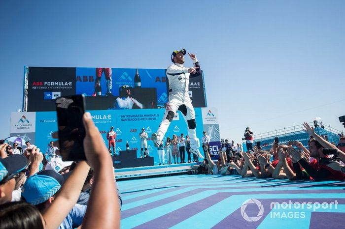 Ganador, Sam Bird, Envision Virgin Racing celebra