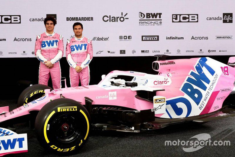 Nueva decoración del Racing Point con Sergio Pérez y Lance Stroll
