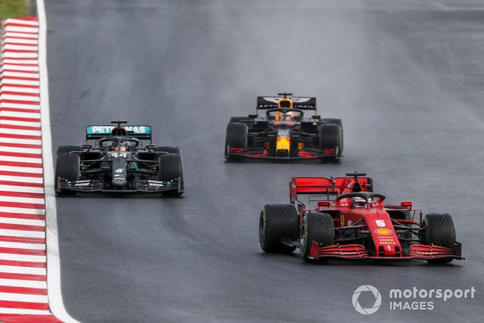 Sebastian Vettel, Ferrari SF1000, Lewis Hamilton, Mercedes F1 W11, Max Verstappen, Red Bull Racing RB16
