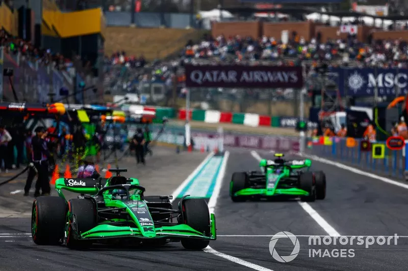 Valtteri Bottas, Kick Sauber C44, fait un départ d'essai