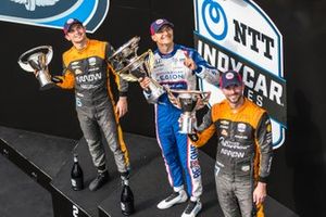 Alex Palou, Chip Ganassi Racing Honda, Patricio O'Ward, Arrow McLaren Chevrolet, Alexander Rossi, Arrow McLaren Chevrolet