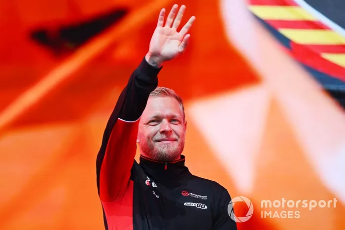 Kevin Magnussen, Haas F1 Team, durante el foro de aficionados