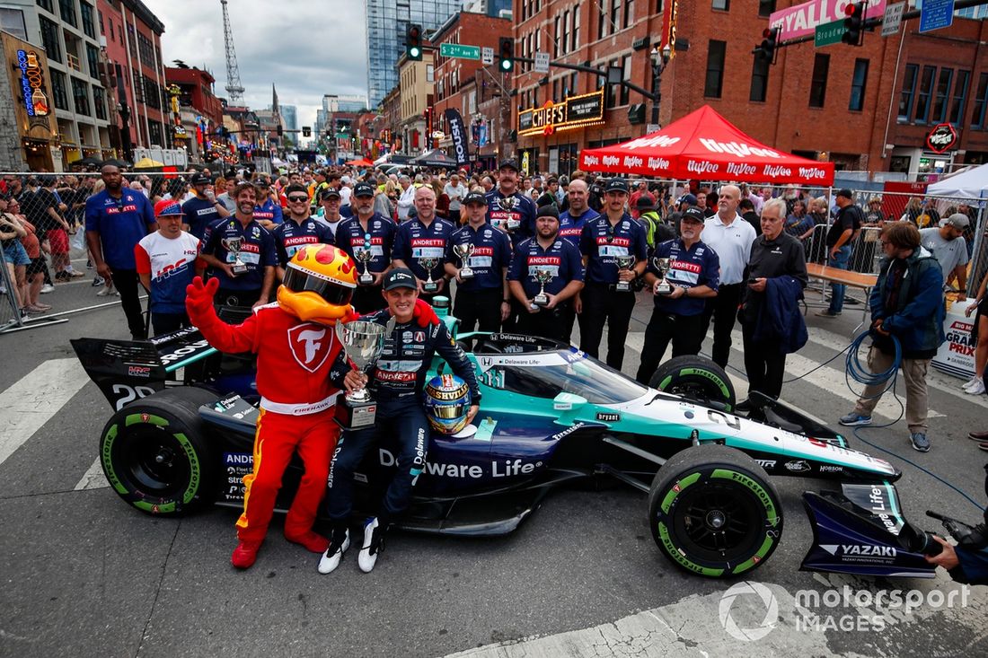 Marcus Ericsson, Andretti Global Honda, ganador del concurso de paradas en boxes 