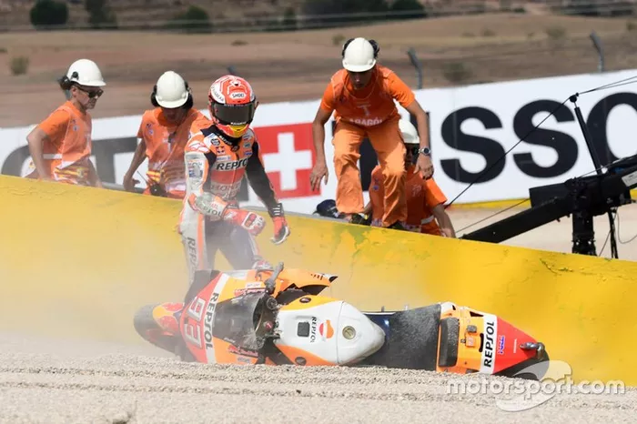 Marc Marquez, Repsol Honda Team crashes