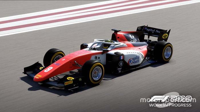 Imagen de la FIA F2  en el videojuego 'F1 2019'