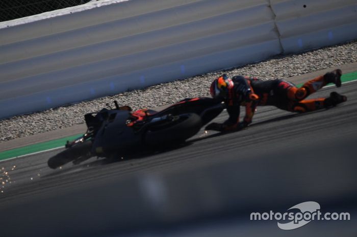 Pol Espargaró, KTM Factory Racing, caída test Barcelona