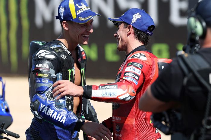 Marc Marquez, Ducati Team, Fabio Quartararo, Yamaha Factory Racing
