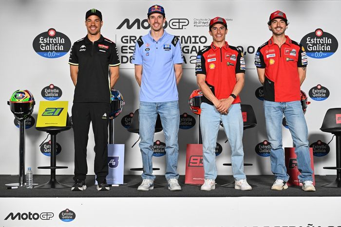 Franco Morbidelli, VR46 Racing Team, Alex Marquez, Gresini Racing, Marc Marquez, Ducati Team, Francesco Bagnaia, Ducati Team