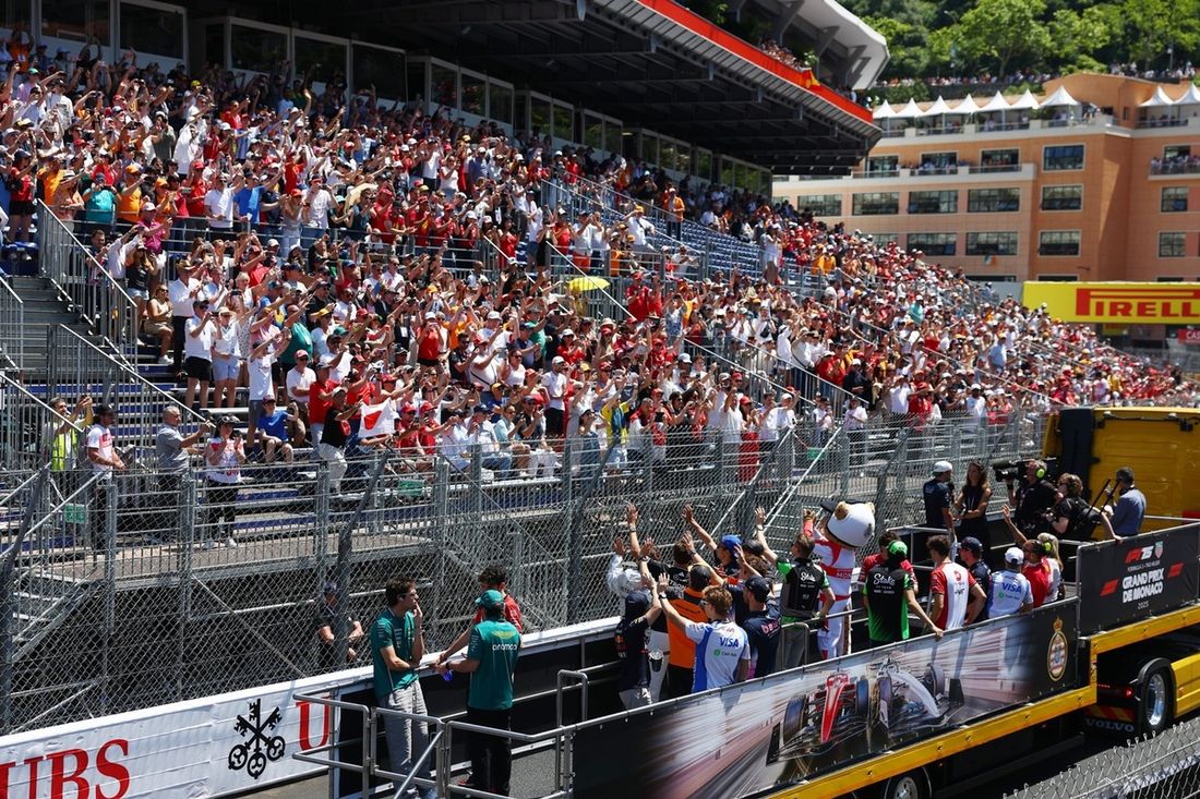 The drivers parade prior to the F1 Grand Prix of Monaco 