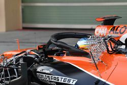 Fernando Alonso, McLaren MCL32, sensores aerodinámicos y Halo
