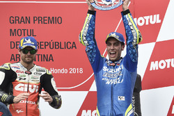 Derde plaats Alex Rins, Team Suzuki MotoGP