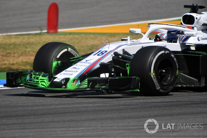 Lance Stroll, Williams FW41 con parafina