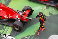 Max Verstappen, Red Bull Racing, in parc ferme after finishing third