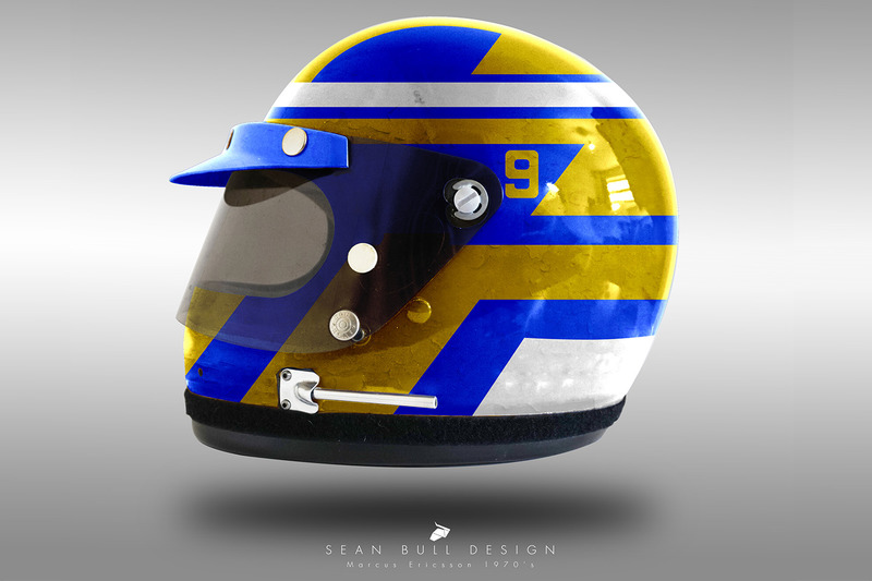 Marcus Ericsson 1970's helmet concept