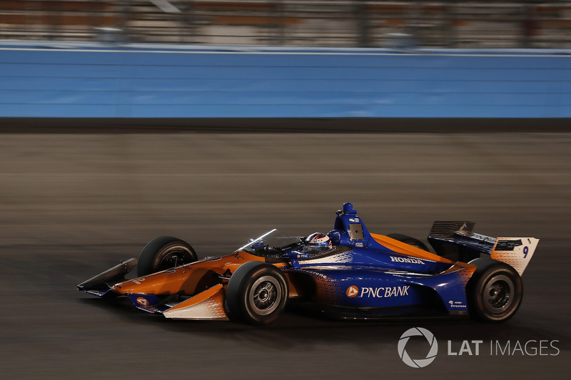 Scott Dixon, Chip Ganassi Racing Honda, yeni aeroscreen'i test ediyor