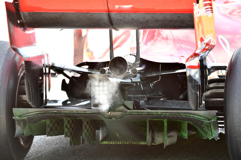 Detalle del difusor trasero Ferrari SF-71H