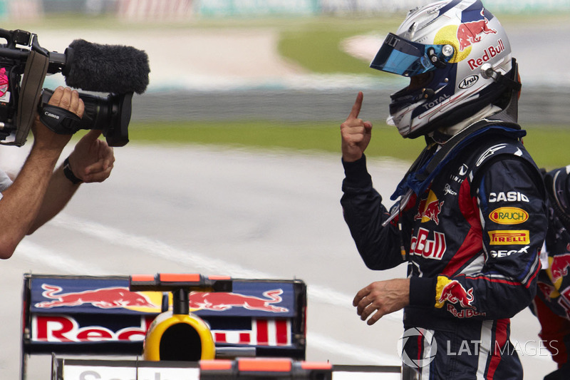 6º Sebastian Vettel - 19 carreras - De Brasil 2010 a India 2011 - Red Bull