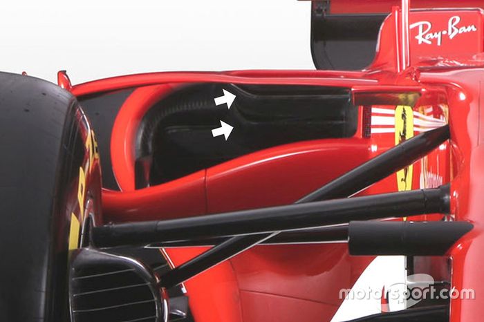 Ferrari SF70H sidepod detalle