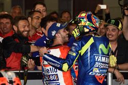 Second place Andrea Dovizioso, Ducati Team, third place Valentino Rossi, Yamaha Factory Racing