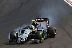 Sergio Pérez, Sahara Force India F1 VJM09 se bloquea en la frenada