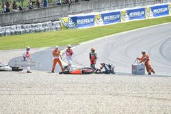 Jack Miller, Marc VDS, Loris Baz, Avintia Racing, Alvaro Bautista, Aprilia Racing Team Gresini crash