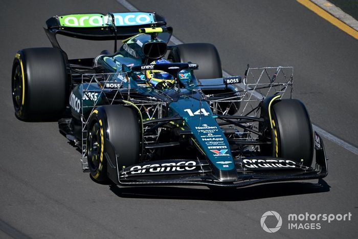 Fernando Alonso, Aston Martin AMR24, con sensores y equipamiento acoplados