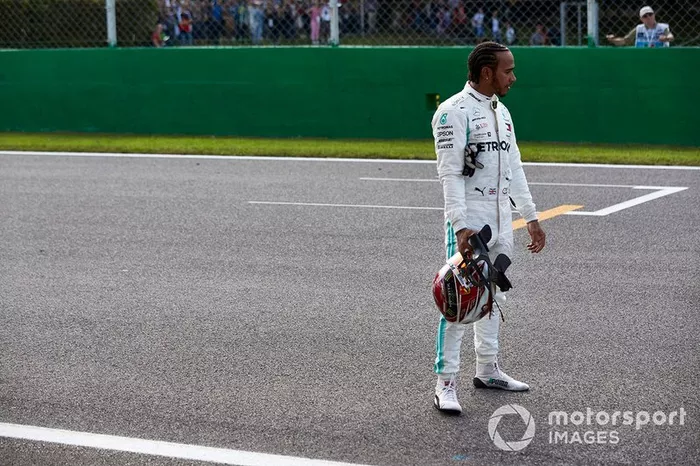 Lewis Hamilton, Mercedes AMG F1 in Parc Ferme 