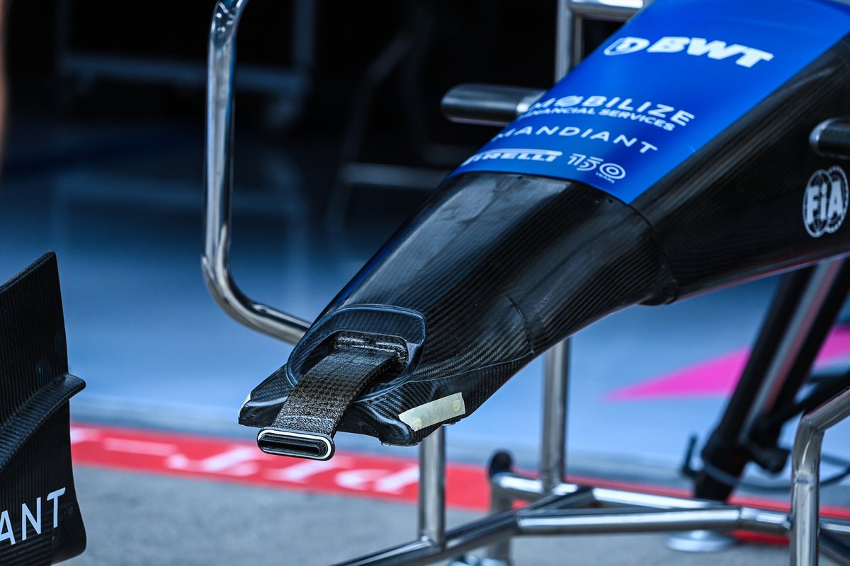 Detalle del frente del Alpine A522