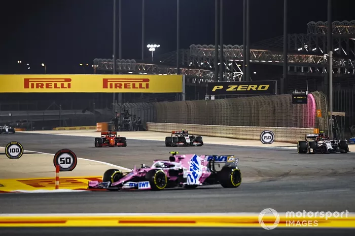 Lance Stroll, Racing Point RP20, Antonio Giovinazzi, Alfa Romeo Racing C39, Kevin Magnussen, Haas VF-20, Sebastian Vettel, Ferrari SF1000 