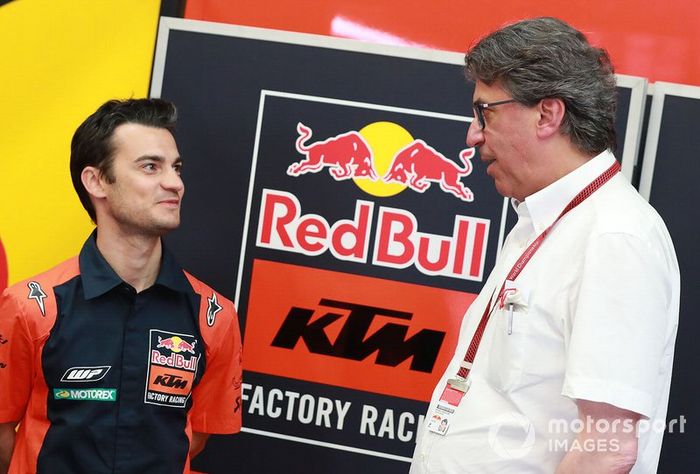 Dani Pedrosa, Red Bull KTM Factory Racing piloto de pruebas, Stefan Pierer, CEO KTM Group